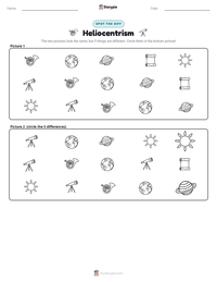 Heliocentrism printable worksheet preview