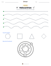 Heliocentrism printable worksheet preview