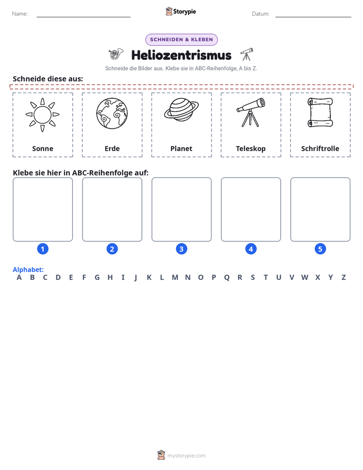Schneiden & Einfügen Alphabet