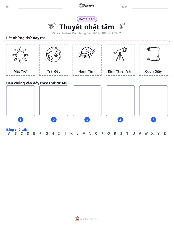 Cắt & Dán Chữ Cái