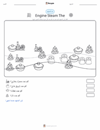 معاينة ورقة العمل القابلة للطباعة المحرك البخاري