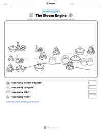 The Steam Engine printable worksheet preview