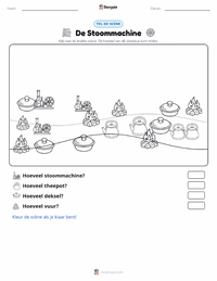 De Stoommachine afdrukbare werkblad voorbeeld