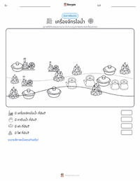 เครื่องจักรไอน้ำ ตัวอย่างแบบฝึกหัดที่พิมพ์ได้