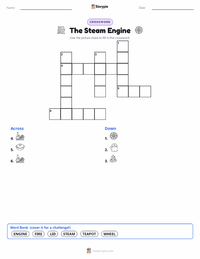 The Steam Engine printable worksheet preview