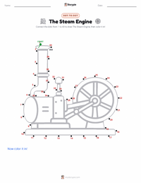 The Steam Engine printable worksheet preview