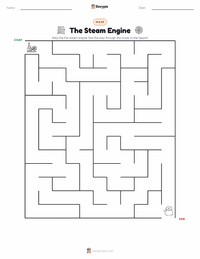 The Steam Engine printable worksheet preview