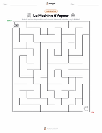 Aperçu de la feuille de travail imprimable La Machine à Vapeur