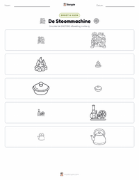 De Stoommachine afdrukbare werkblad voorbeeld