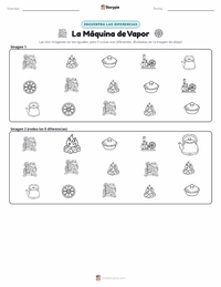 Vista previa de la hoja de trabajo imprimible de La Máquina de Vapor