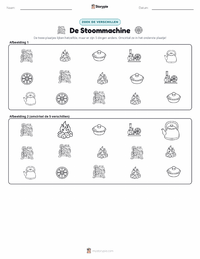 De Stoommachine afdrukbare werkblad voorbeeld