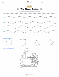 The Steam Engine printable worksheet preview
