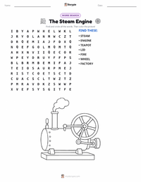 The Steam Engine printable worksheet preview