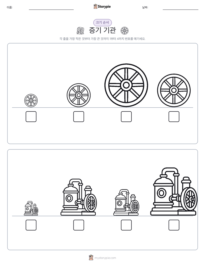 크기 순서