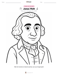 Prévia da folha de atividades imprimível James Watt