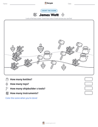 James Watt printable worksheet preview