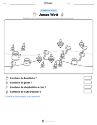 Aperçu de la feuille de travail imprimable James Watt