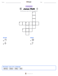 James Watt printable worksheet preview
