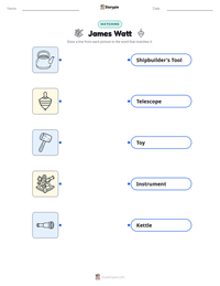 James Watt printable worksheet preview
