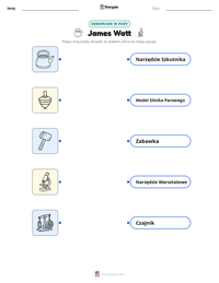 Podgląd drukowalnego arkusza ćwiczeń James Watt