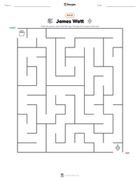 James Watt printable worksheet preview