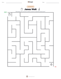Aperçu de la feuille de travail imprimable James Watt