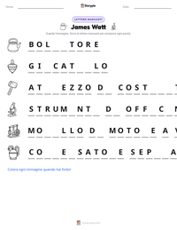 Anteprima della scheda stampabile di James Watt