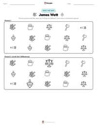 James Watt printable worksheet preview