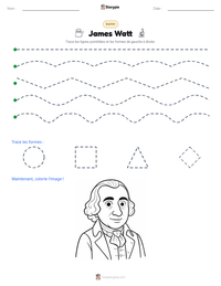 Aperçu de la feuille de travail imprimable James Watt