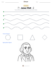 Prévia da folha de atividades imprimível James Watt
