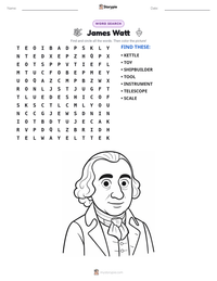James Watt printable worksheet preview