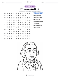 Anteprima della scheda stampabile di James Watt