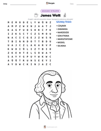 Podgląd drukowalnego arkusza ćwiczeń James Watt