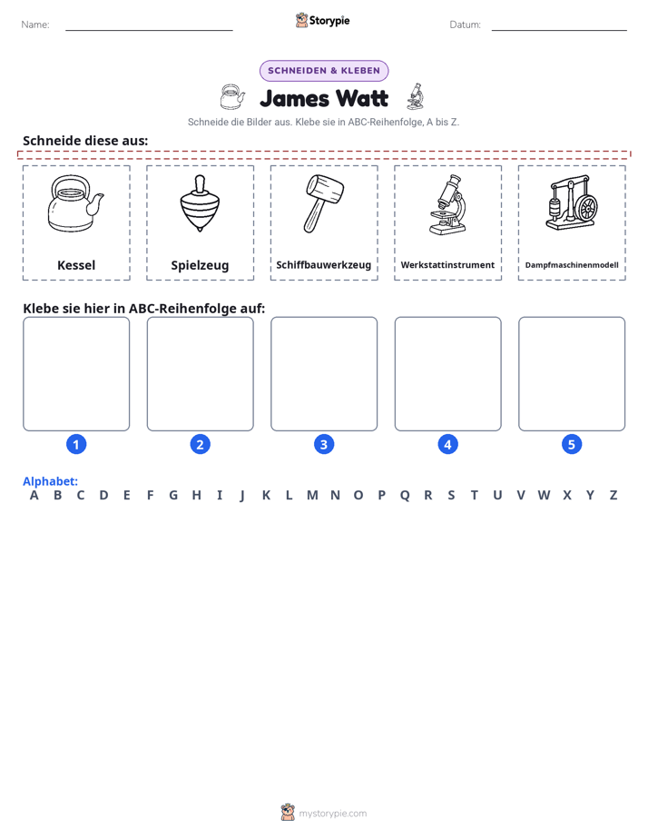 Schneiden & Einfügen Alphabet