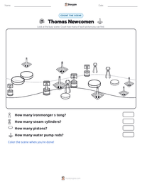 Thomas Newcomen printable worksheet preview