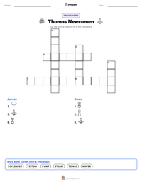 Thomas Newcomen printable worksheet preview