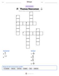 Aperçu de la feuille de travail imprimable Thomas Newcomen