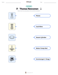 Thomas Newcomen printable worksheet preview