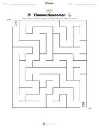 Thomas Newcomen printable worksheet preview