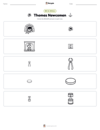Thomas Newcomen printable worksheet preview
