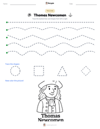 Thomas Newcomen printable worksheet preview
