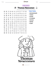 Thomas Newcomen printable worksheet preview