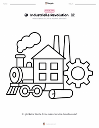 Industrielle Revolution Malvorlage für Kinder