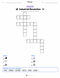 Industrial Revolution printable worksheet preview