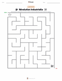 Aperçu de la feuille de travail imprimable Révolution industrielle