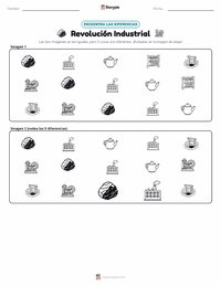 Vista previa de la hoja de trabajo imprimible de Revolución Industrial