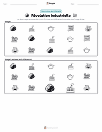 Aperçu de la feuille de travail imprimable Révolution industrielle