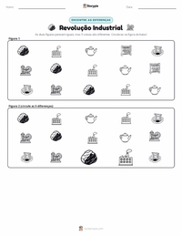 Prévia da folha de atividades imprimível Revolução Industrial