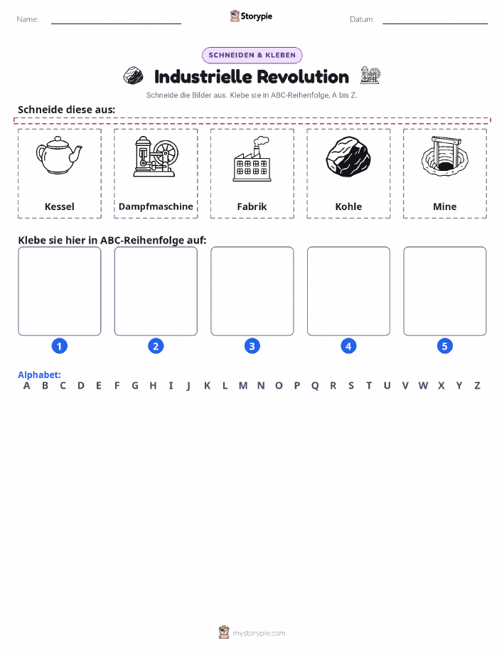 Schneiden & Einfügen Alphabet