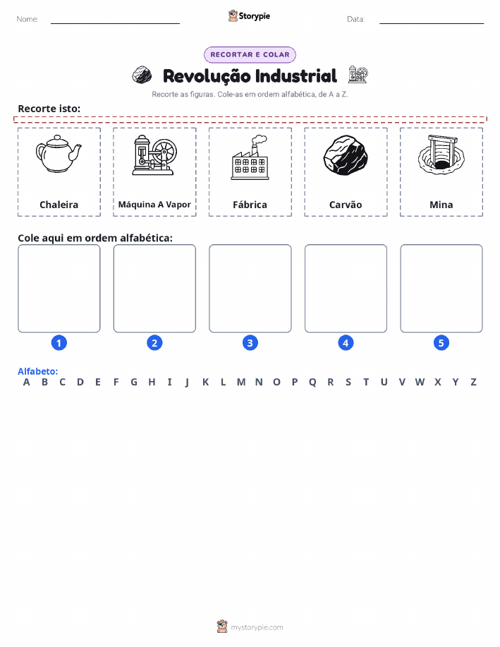 Recortar & Colar Alfabeto
